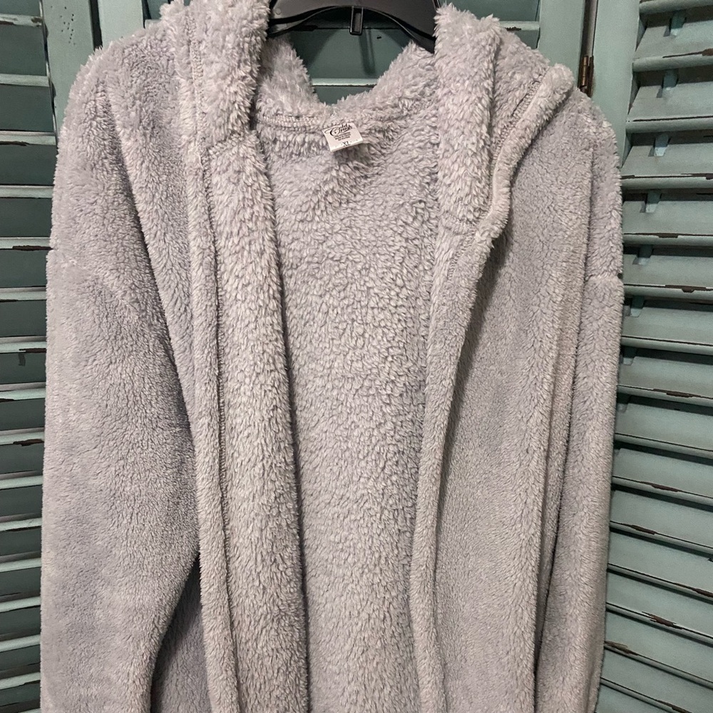 Grey Fuzzy Coat
